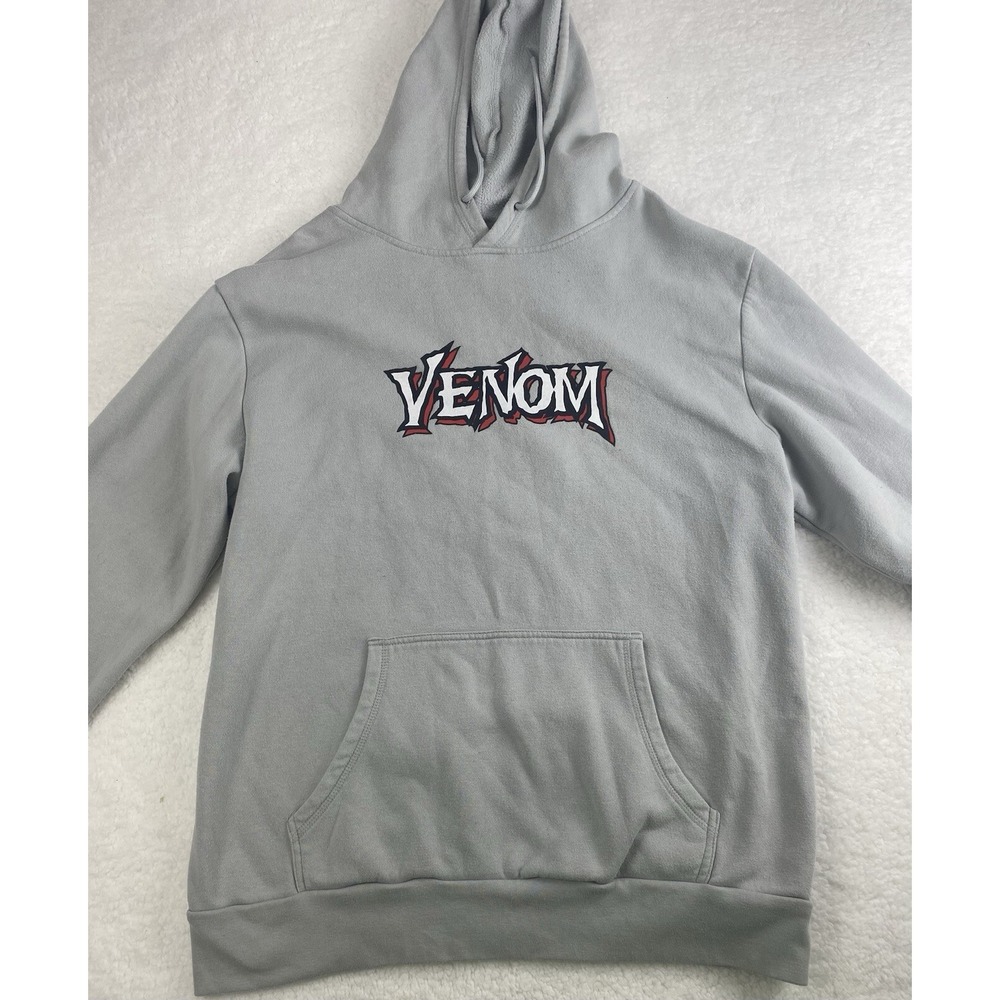Marvel Venom Hoodie Logos Size Large Muffin Pockets Movie Y2K Snake Grunge Skate